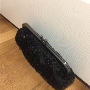 NWOT Express clutch black with beads